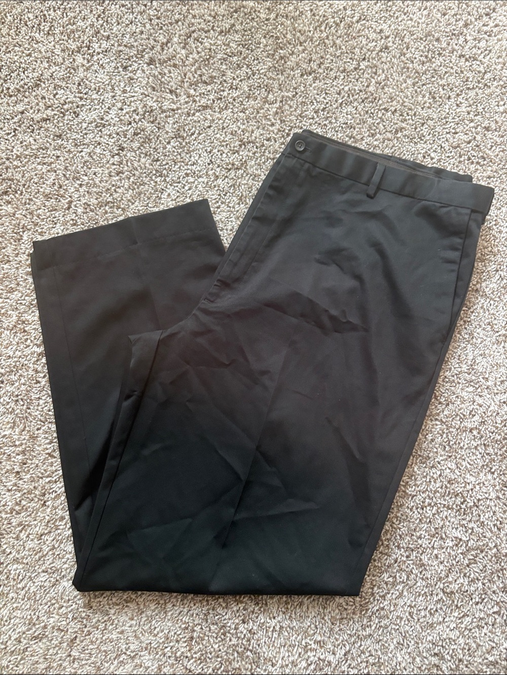 Haggar Black Men's Big and Tall Dress Pants - Flat Front